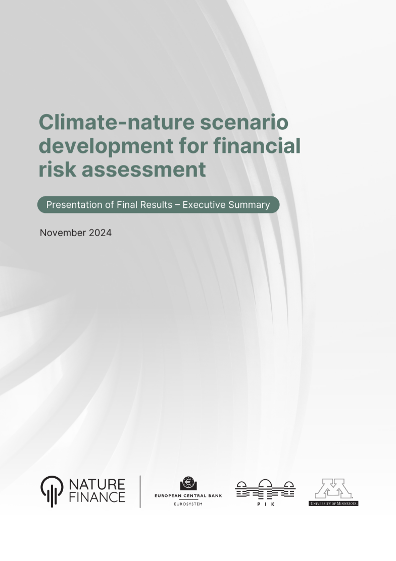 Climate-nature scenario development for financial risk assessment: Presentation of Final Results 